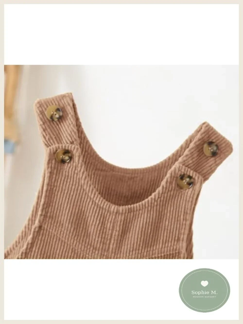 Baby Corduroy Bib Overalls Cotton Adjustable Strap Romper